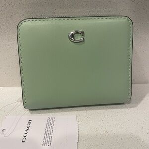 Authentic Coach mint green wallet NWT
